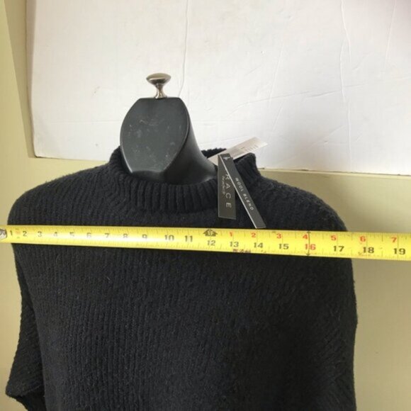 Grace NEW The Perfect Fit Oversized Wool Knit Mock Neck Side Slits Sweater Top M - Picture 14 of 14